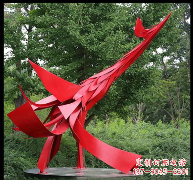 运城不锈钢现代动物凤凰雕塑