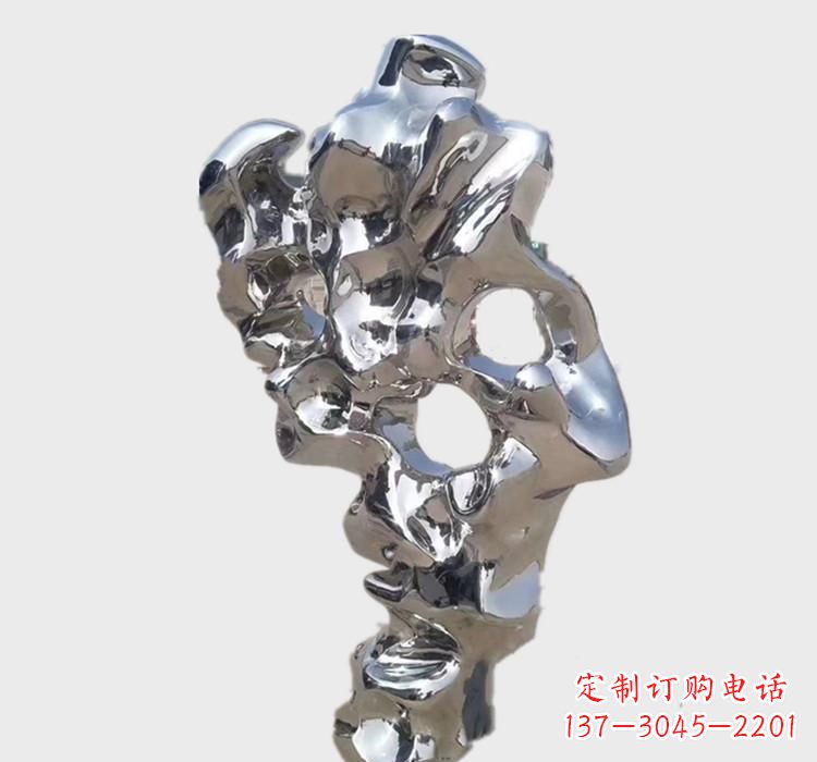 运城不锈钢现代太湖石雕塑