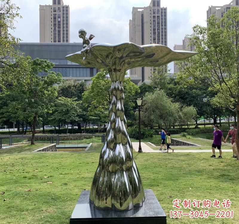 运城不锈钢现代水滴雕塑