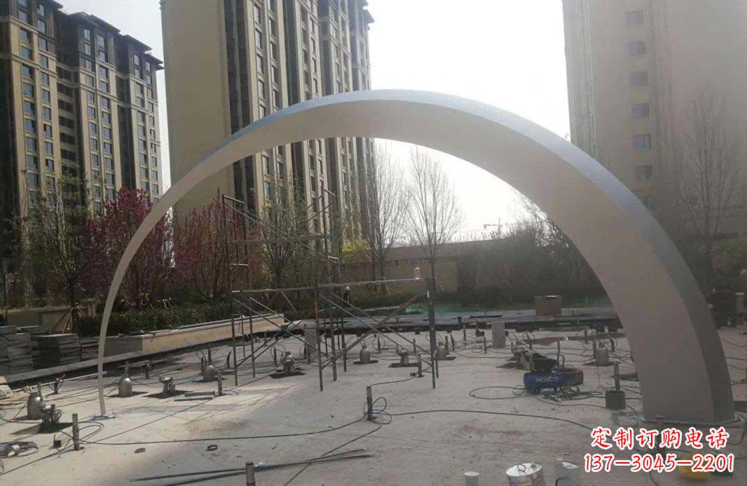 运城不锈钢小区拱门雕塑
