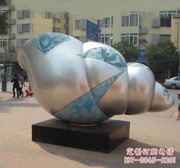 运城不锈钢小区海螺雕塑