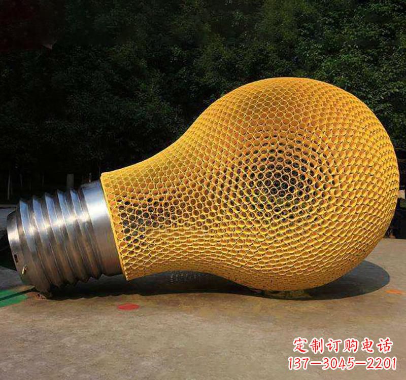 运城不锈钢小区景观灯泡雕塑