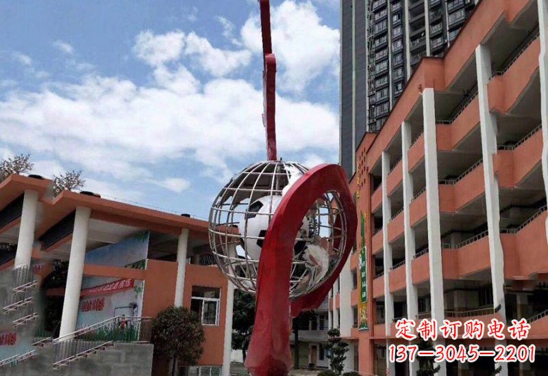 运城不锈钢校园地球仪雕塑