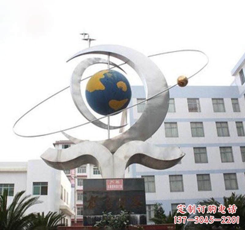 运城不锈钢校园创意地球仪雕塑