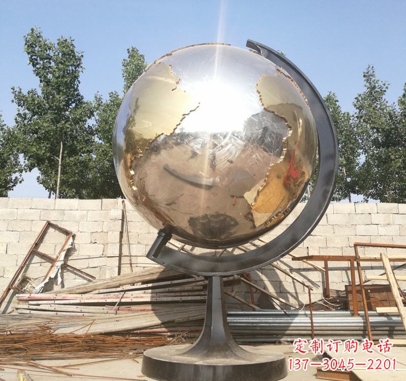 运城不锈钢校园地球仪雕塑