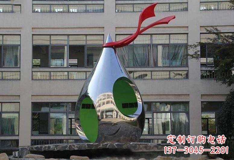 运城不锈钢校园水滴石穿雕塑