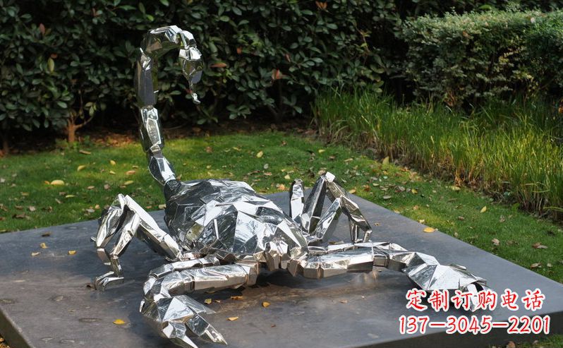 运城不锈钢蝎子动物雕塑