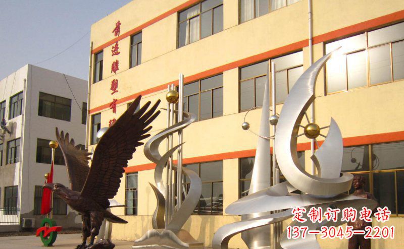 运城不锈钢雄鹰雕塑 (2)