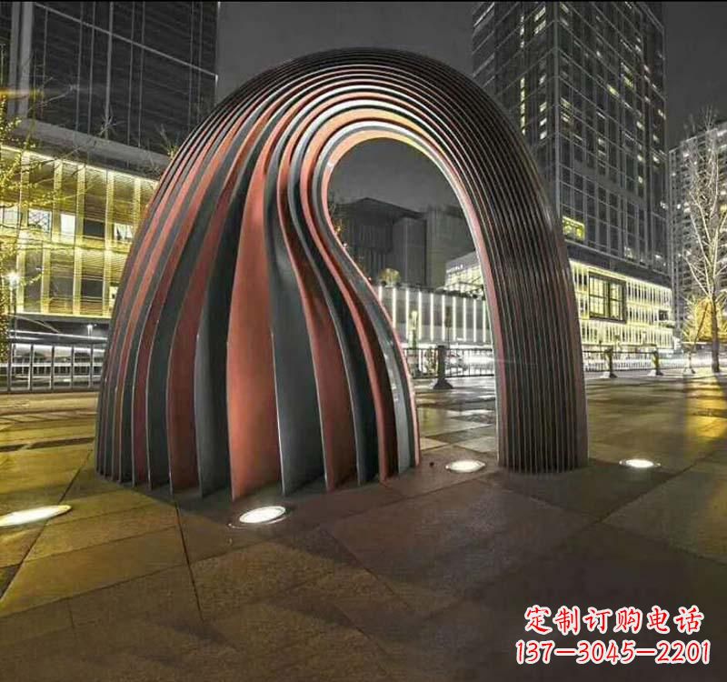 运城不锈钢异形拱门雕塑