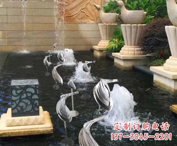运城不锈钢鱼雕塑抽象动物雕塑