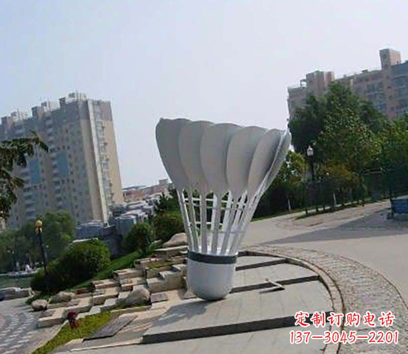 运城不锈钢羽毛球雕塑1