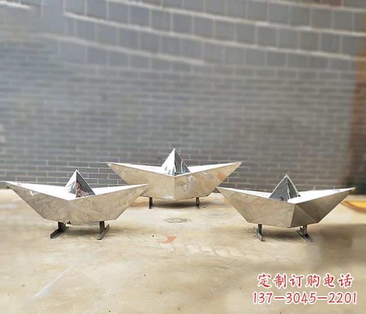 运城不锈钢元宝雕塑 (2)