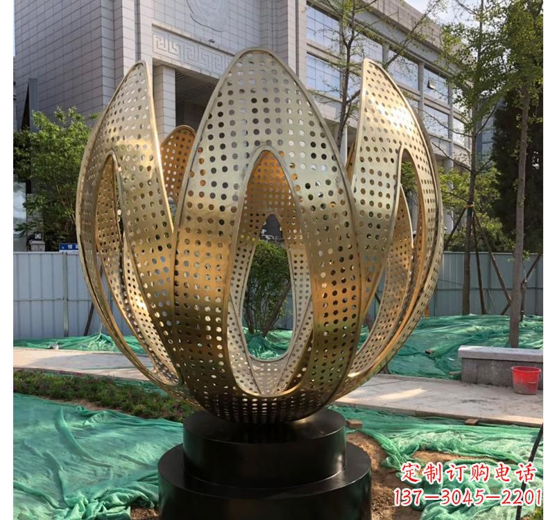 运城不锈钢园林抽象艺术拱门雕塑