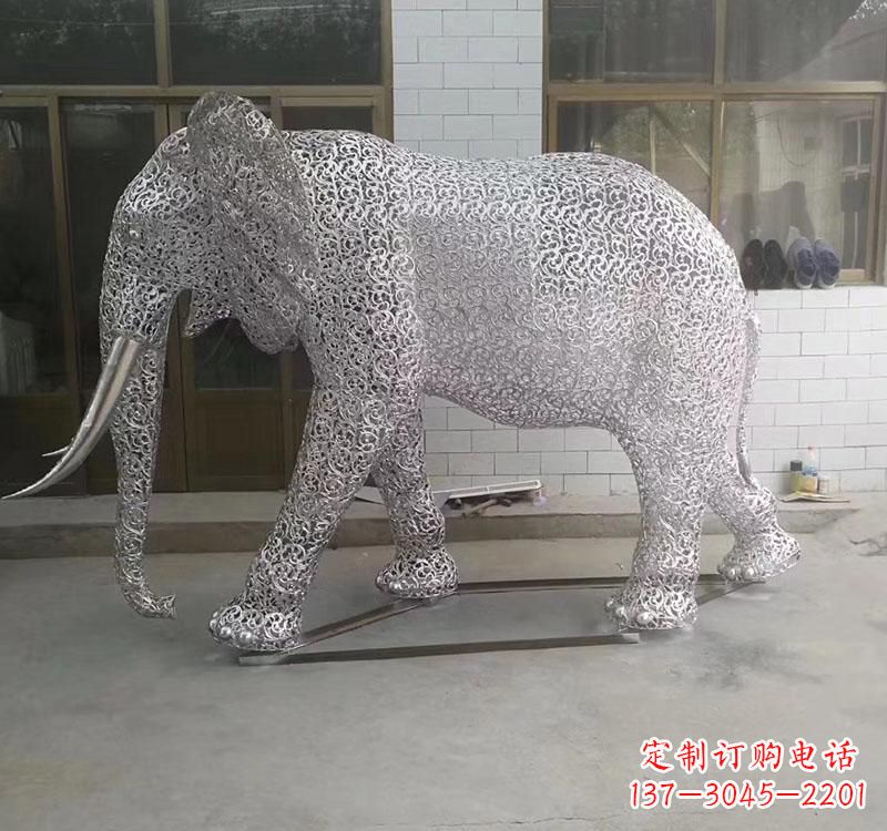 运城不锈钢园林大象雕塑