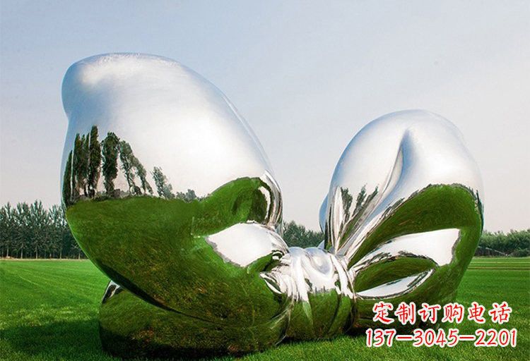 运城不锈钢园林大型蝴蝶结雕塑