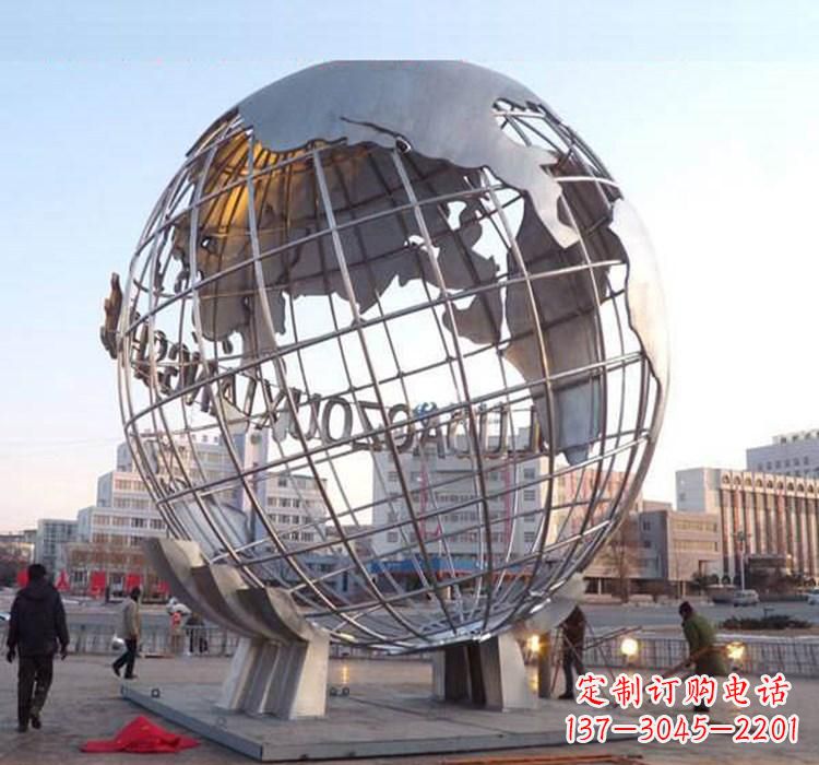 运城不锈钢园林地球仪雕塑