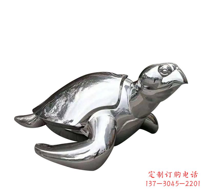 运城不锈钢海龟雕塑象征着长寿和坚强