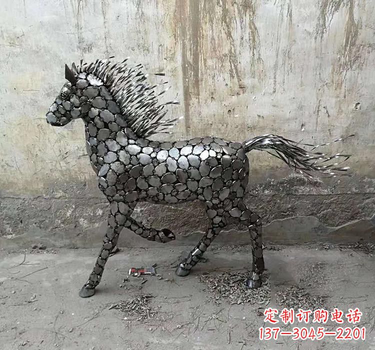 运城不锈钢园林动物马雕塑