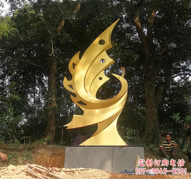 运城不锈钢园林金凤凰雕塑