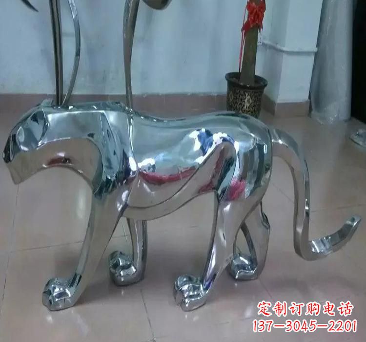 运城不锈钢园林老虎雕塑