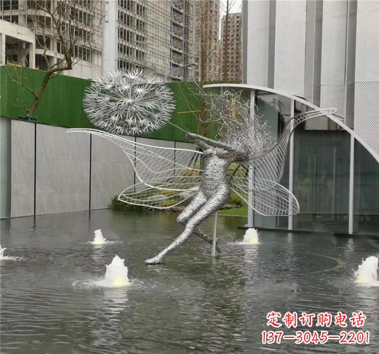 运城不锈钢园林蒲公英雕塑