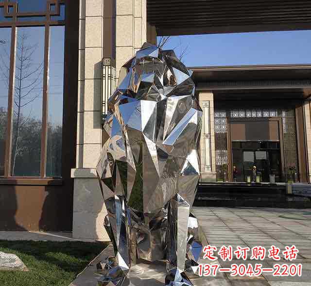 运城不锈钢园林狮子雕塑