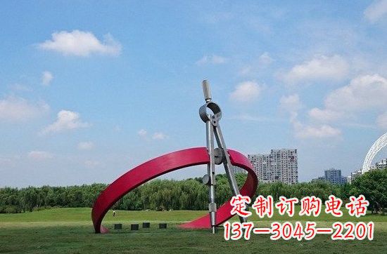 运城不锈钢圆规雕塑2