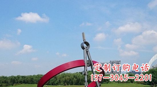 运城不锈钢圆规园林景观雕塑