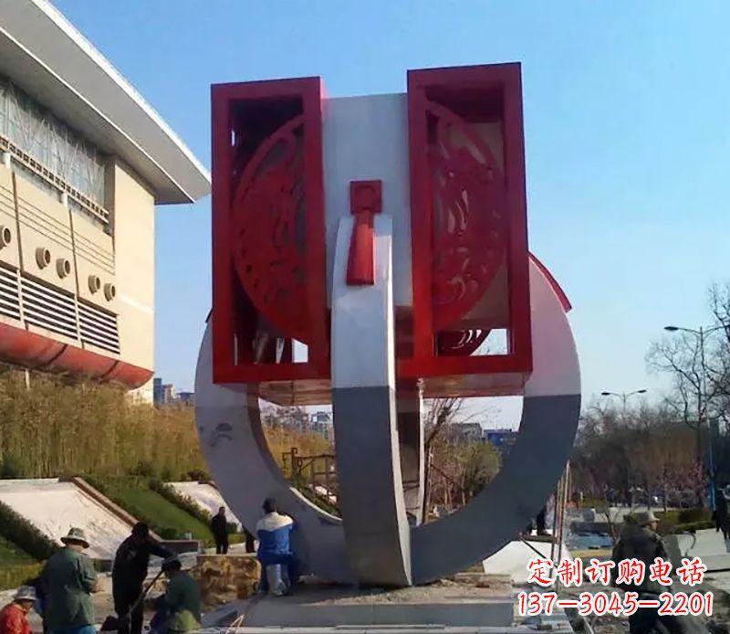 运城不锈钢圆环雕塑