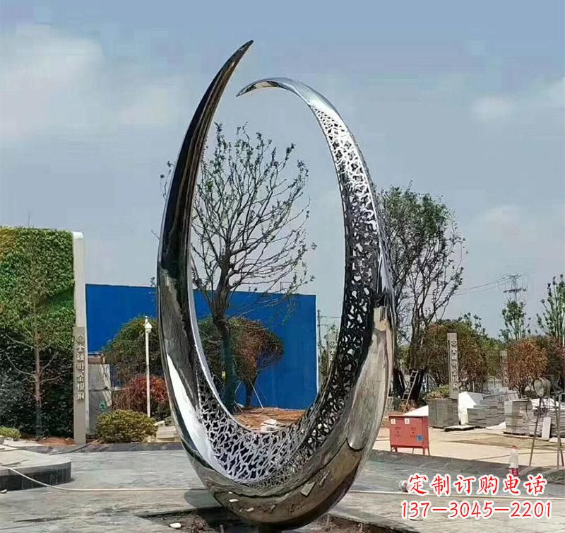 运城不锈钢圆环创意雕塑