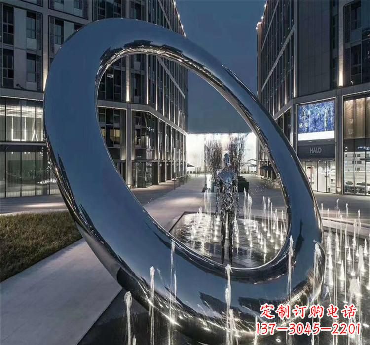 运城圆环景观雕塑令人惊叹的视觉奇观