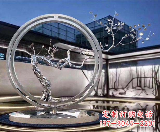 运城不锈钢圆环景观雕塑给城市带来活力与美感