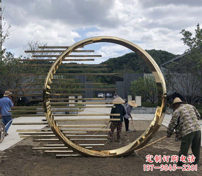 运城不锈钢圆环艺术雕塑——极致精湛的艺术美学