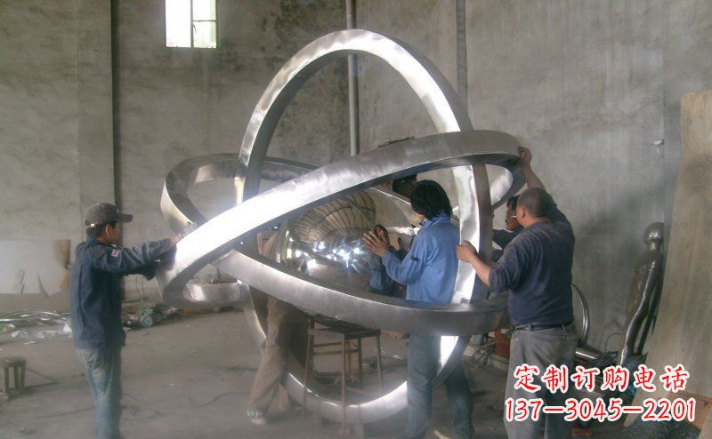 运城不锈钢圆圈圆环雕塑