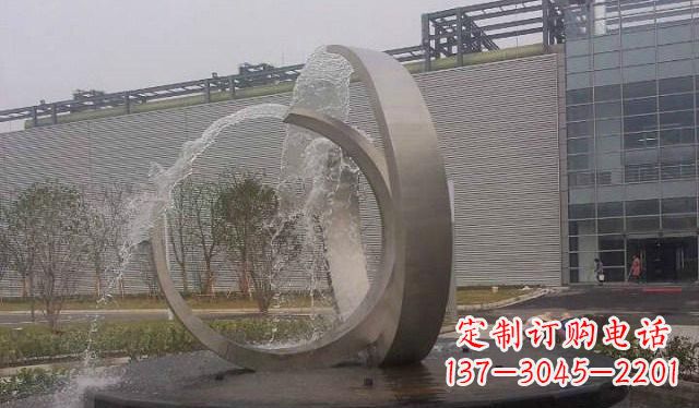 运城不锈钢圆形喷泉雕塑