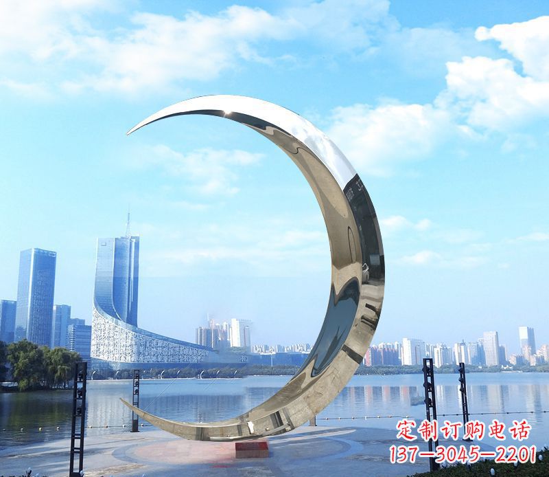 运城不锈钢月亮雕塑