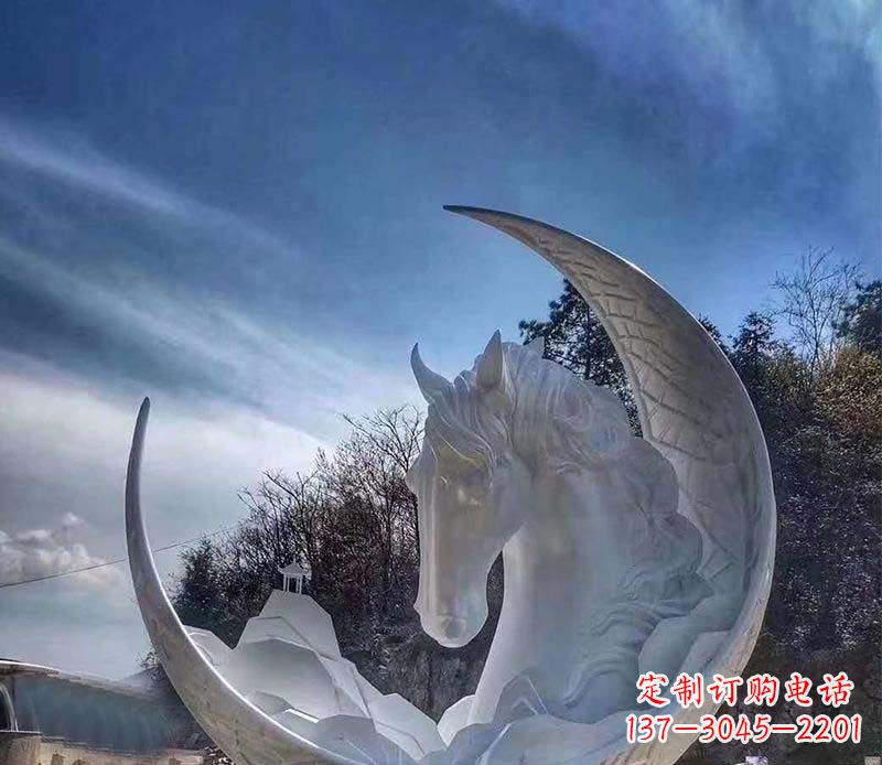 运城不锈钢月亮动物雕塑