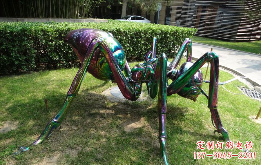 运城不锈钢蜘蛛园林景观雕塑