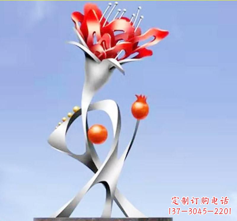 运城不锈钢植物莲花花朵雕塑
