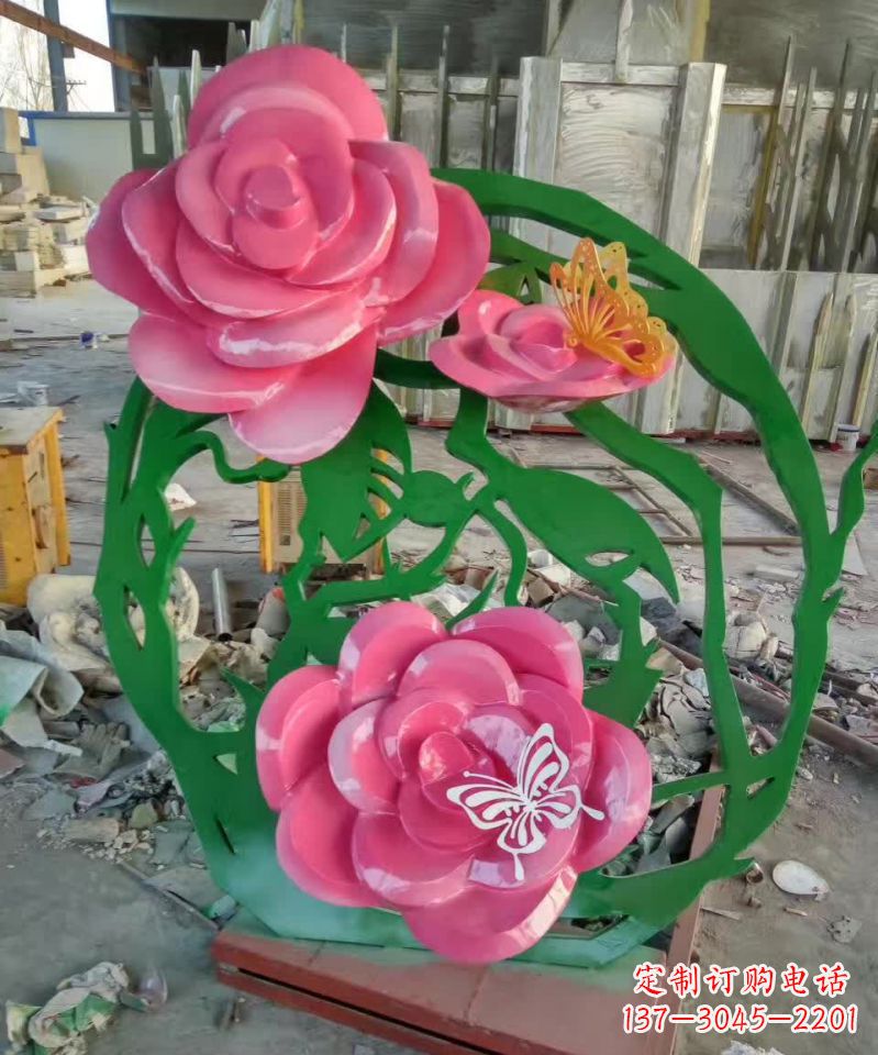 运城不锈钢紫荆花雕塑1