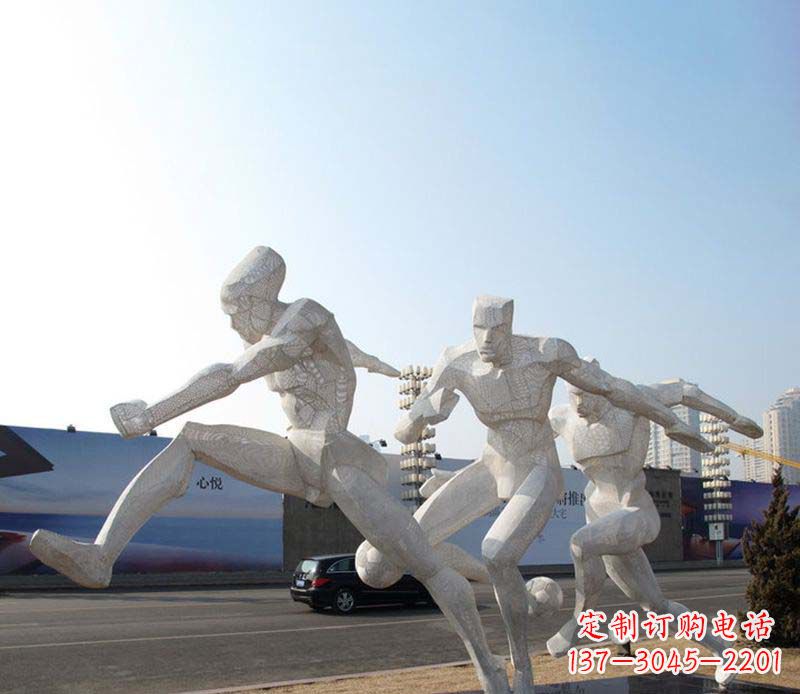 运城不锈钢足球小区雕塑