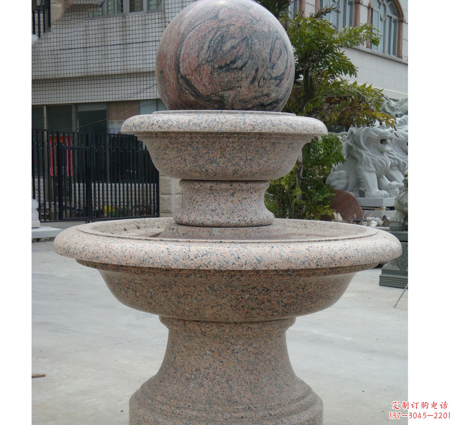 运城财源滚滚石雕风水球喷泉雕塑 (4)