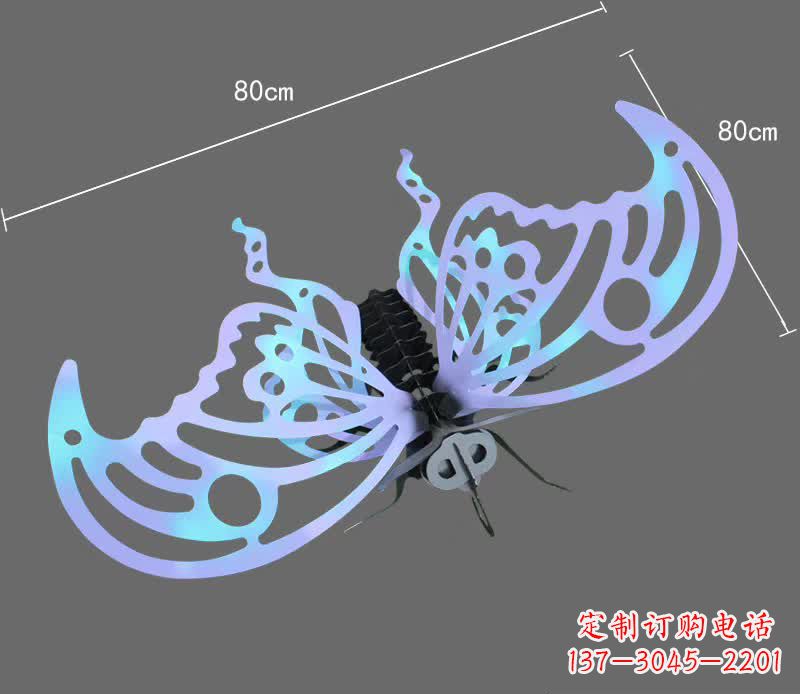 运城彩绘不锈钢蝴蝶雕塑
