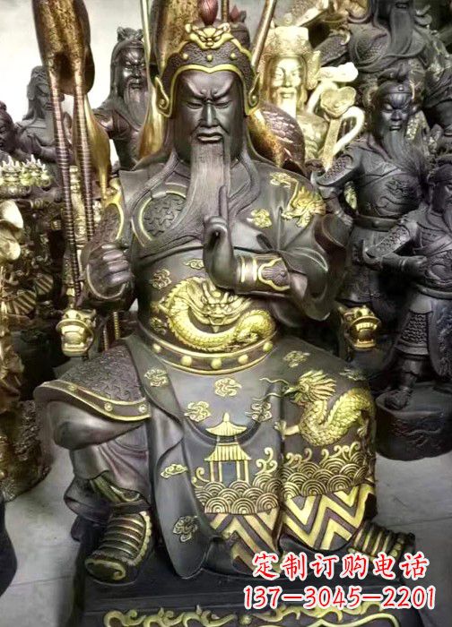 运城彩绘关公神像