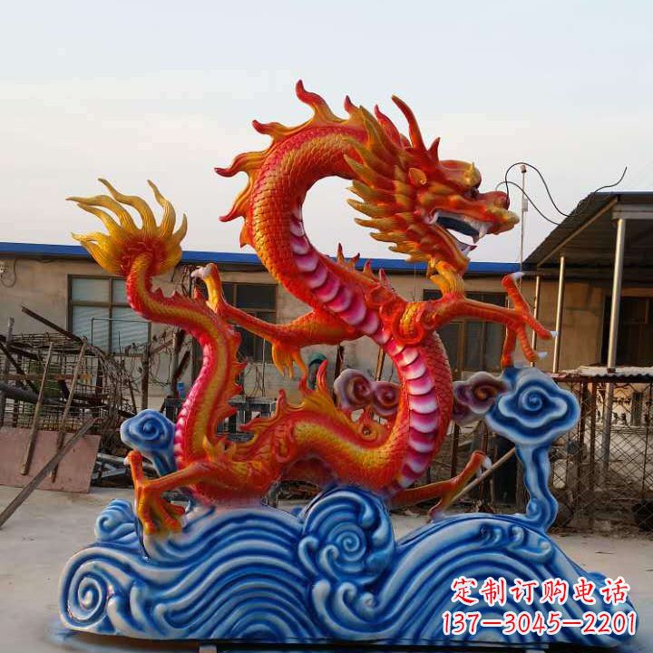 运城彩绘龙神兽动物铜雕