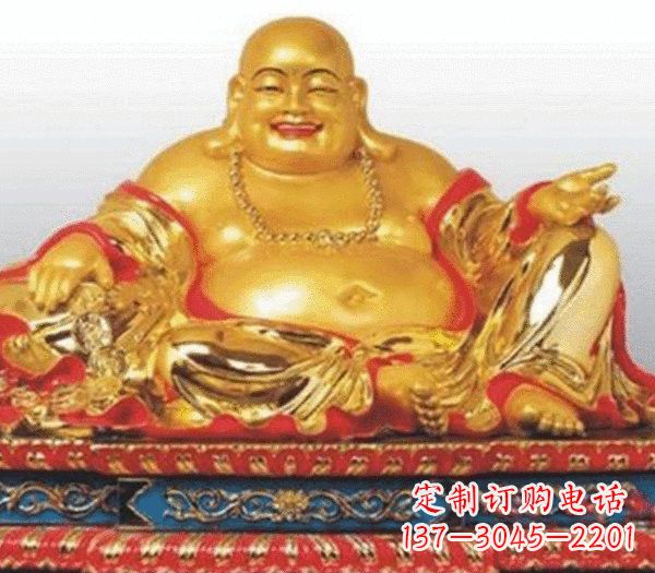 运城彩绘弥勒佛铜雕