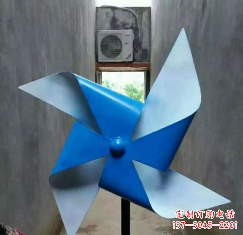 运城色彩斑斓的不锈钢风车雕塑