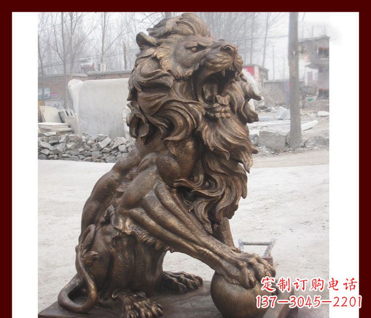 运城踩球欧式狮子铜雕