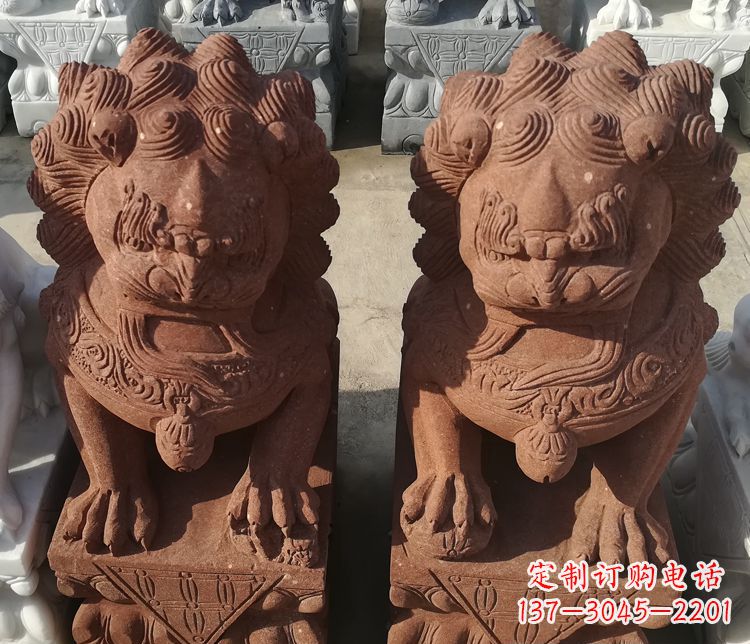 运城踩球狮子门口镇宅石雕