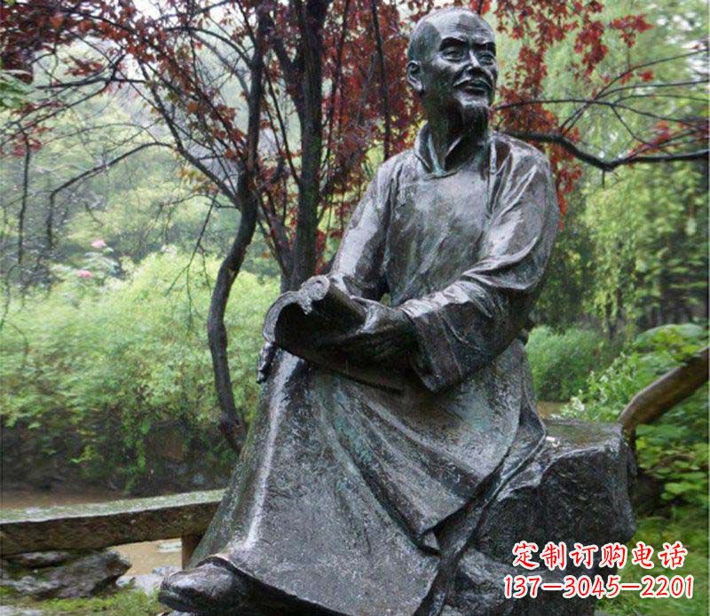 运城曹雪芹古代名人铜雕